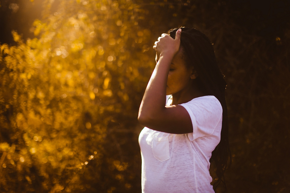 A lady under stress worried about her mental health 